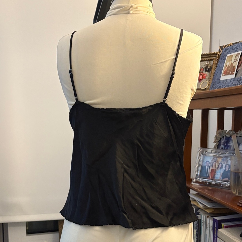 BCBGMaxAzria Black Lace Trim Chemise - Picture 8 of 10